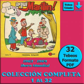 AQUÍ MARILÍN! - 1963 - Colección Completa - 32 Tebeos En Formato PDF - Descarga Inmediata