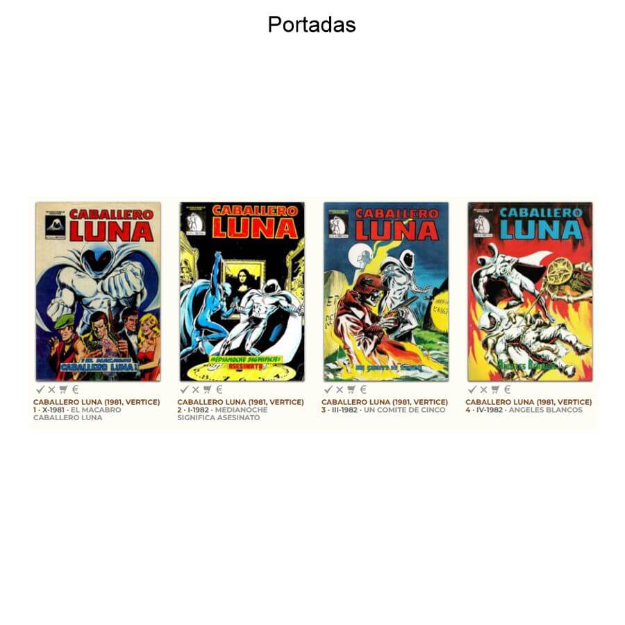 CABALLERO LUNA - Vértice 1981 – Colección Completa – 4 Tebeos En Formato PDF - Descarga Inmediata