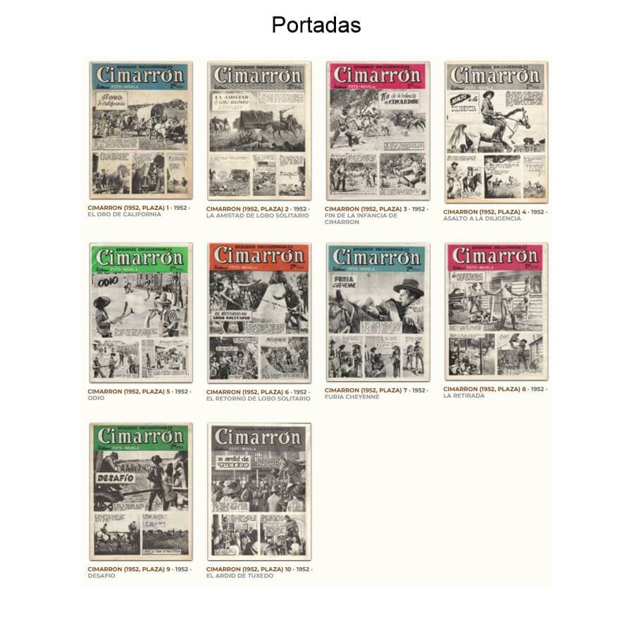 CIMARRÓN - 1952 – Colección Completa – 10 Tebeos En Formato PDF - Descarga Inmediata