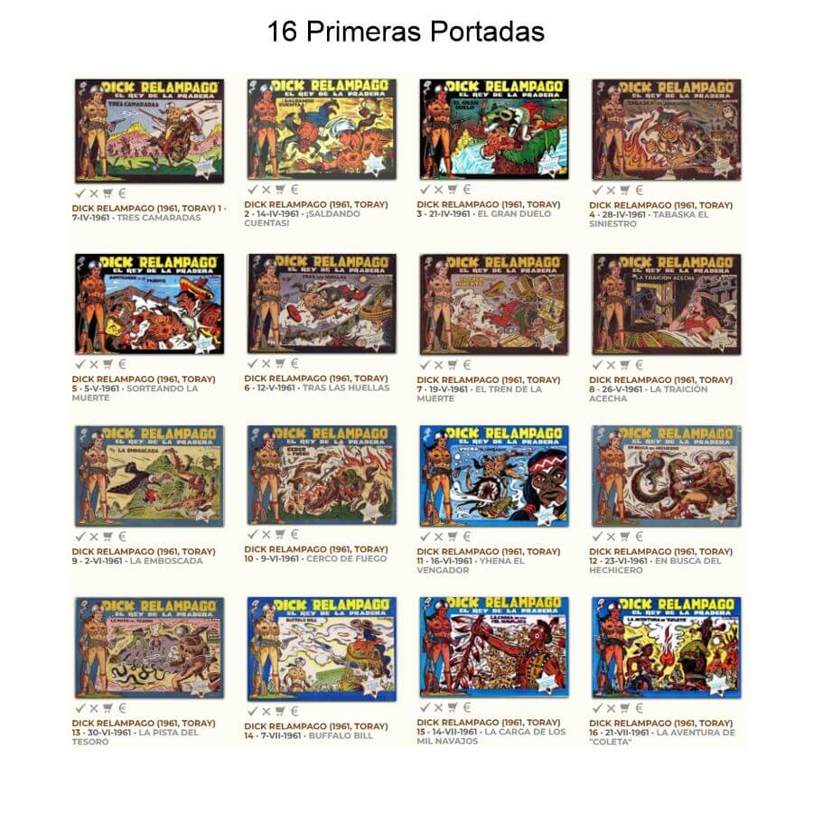 DICK RELÁMPAGO – 1961 - Colección Completa – 28 Tebeos En Formato PDF - Descarga Inmediata