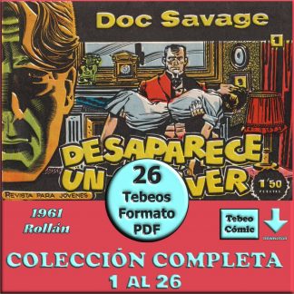 DOC SAVAGE - 1961 – Colección Completa – 26 Tebeos En Formato PDF - Descarga Inmediata