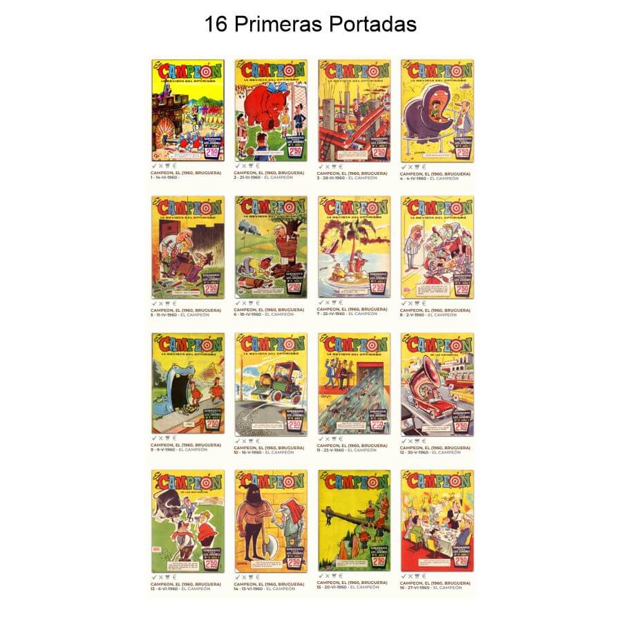 EL CAMPEÓN – 1960 - Bruguera - Colección Completa – 98 Tebeos En Formato PDF - Descarga Inmediata