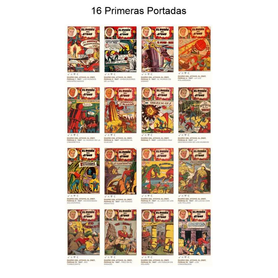 EL DUEÑO DEL ÁTOMO - 1957 – Colección Completa – 33 Tebeos En Formato PDF - Descarga Inmediata