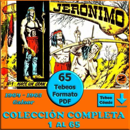 JERÓNIMO – 1964 - Galaor - Colección Completa – 65 Tebeos En Formato PDF - Descarga Inmediata