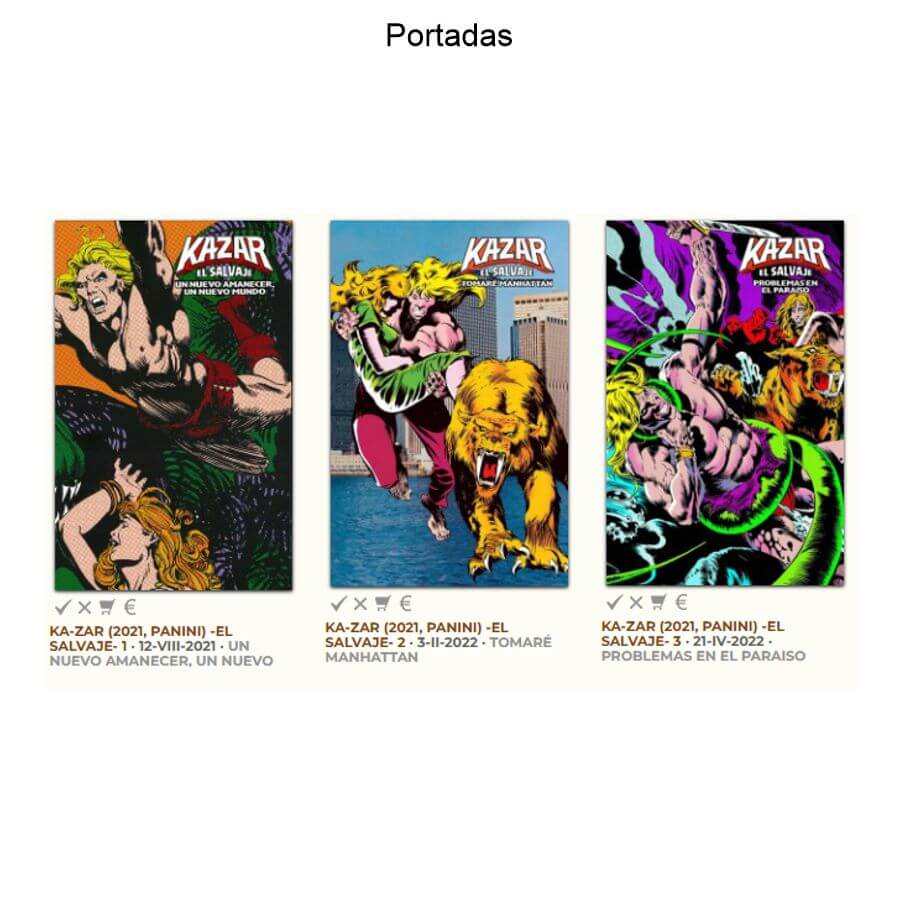 KA-ZAR - El Salvaje - 2021 - Colección Completa - 3 Tomos En Formato PDF - Descarga Inmediata