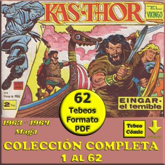 KAS-THOR EL VIKINGO - 1963 - Colección Completa - 62 Tebeos En Formato PDF - Descarga Inmediata