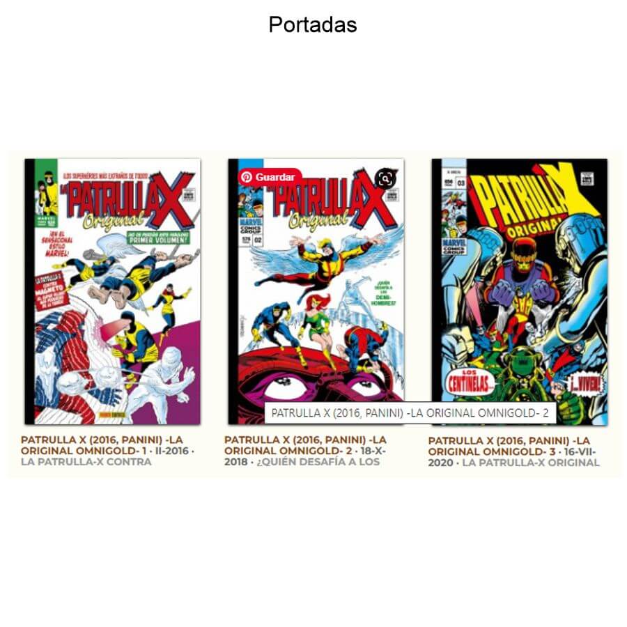 LA PATRULLA X ORIGINAL - 2016 - OMNIGOLD – Colección Completa – 3 Tomos En Formato PDF - Descarga Inmediata