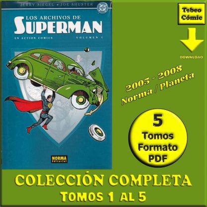 LOS ARCHIVOS DE SUPERMAN - 2005 – Colección Completa – 5 Tomos En Formato PDF - Descarga Inmediata