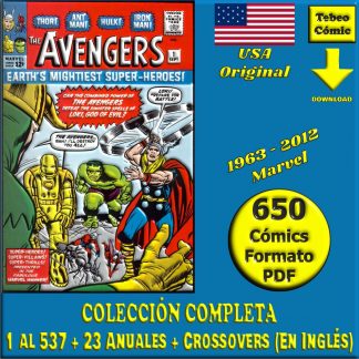 THE AVENGERS (Los Vengadores) - En Inglés - USA Original - 1963 / 2012 - Colección Completa - 650 Cómics En Formato PDF - Descarga Inmediata