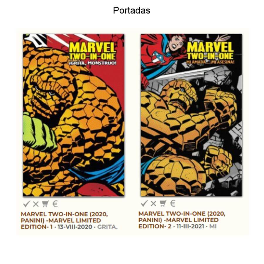 MARVEL TWO-IN-ONE - 2020 - Marvel Limited Edition – Colección Completa – 2 Tomos En Formato PDF - Descarga Inmediata