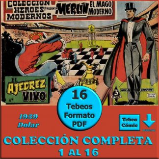 MERLIN EL MAGO MODERNO – Mandrake - Héroes Modernos 1959 – Colección Completa – 16 Tebeos En Formato PDF - Descarga Inmediata