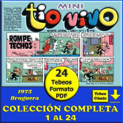 MINI TIO VIVO - 1975 - Colección Completa - 24 Tebeos En Formato PDF - Descarga Inmediata