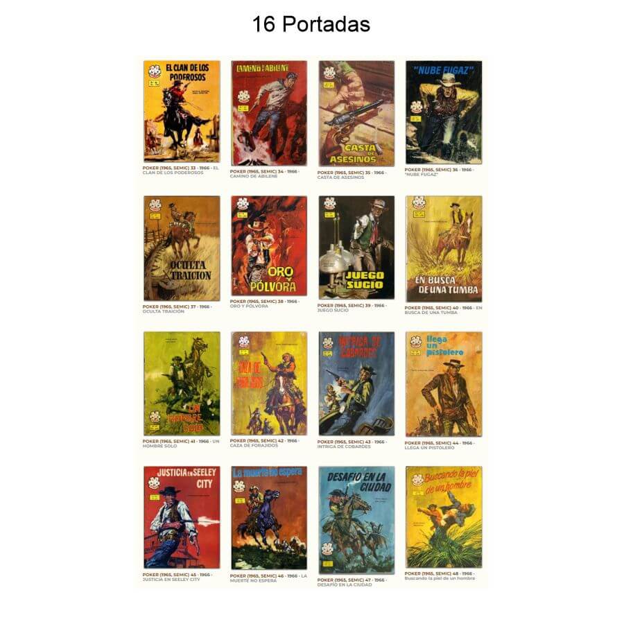 POKER - 1965 - Colección Completa - 53 Tebeos En Formato PDF - Descarga Inmediata