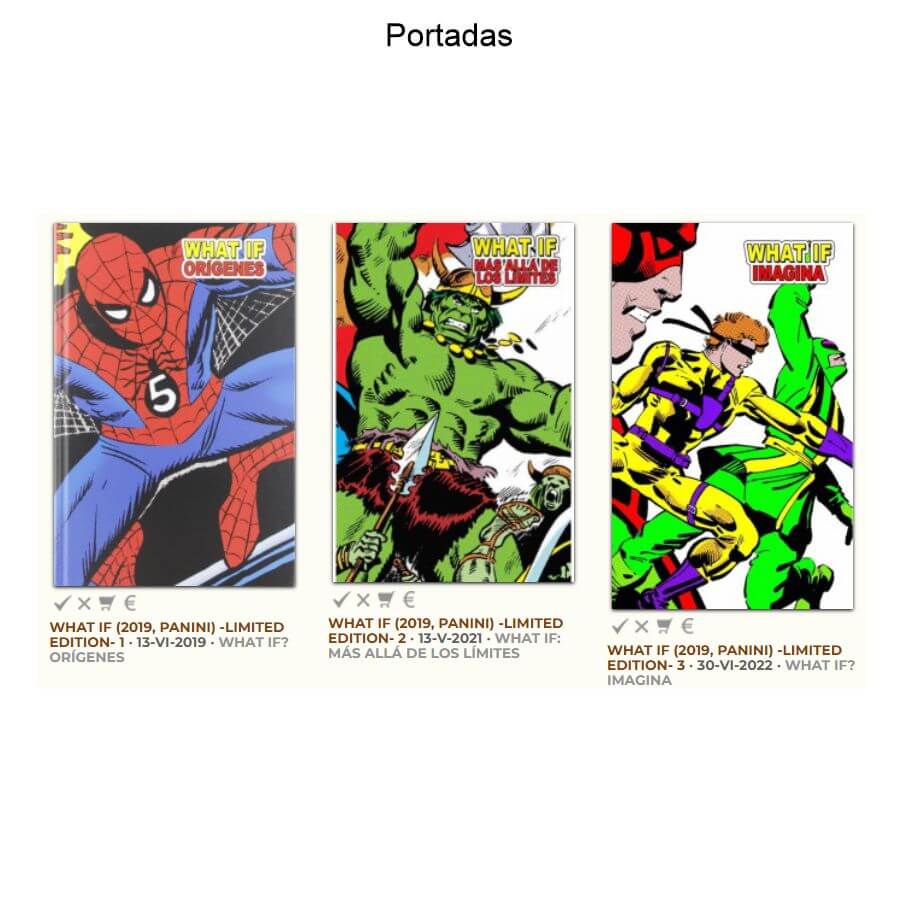 WHAT IF? - 2019 - Marvel Limited Edition – Colección Completa – 3 Tomos En Formato PDF - Descarga Inmediata
