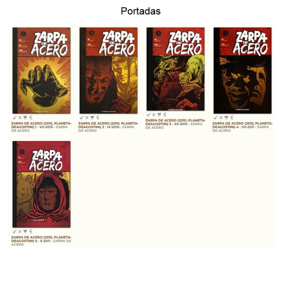 ZARPA DE ACERO - 2010 - Planeta - Colección Completa - 5 Libros En Formato PDF - Descarga Inmediata