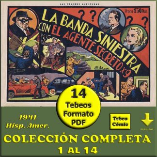 AGENTE SECRETO X-9 - 1941 - Colección Completa - 14 Tebeos En Formato PDF - Descarga Inmediata