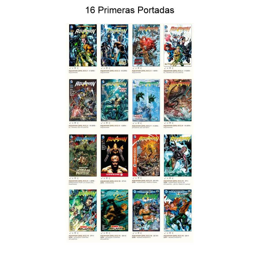 AQUAMAN - 2012 - ECC – Colección Completa – 26 Libros En Formato PDF - Descarga Inmediata
