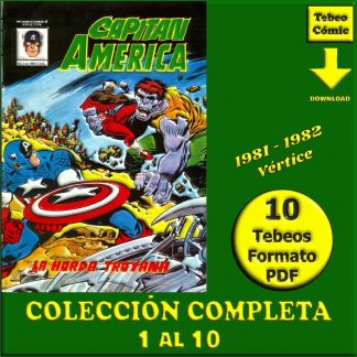 CAPITAN AMERICA - 1981 - Vértice – Colección Completa – 10 Tebeos En Formato PDF - Descarga Inmediata