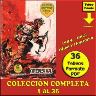 COLECCIÓN CHEYENE GUERRA – 1964 - Colección Completa – 36 Tebeos En Formato PDF - Descarga Inmediata