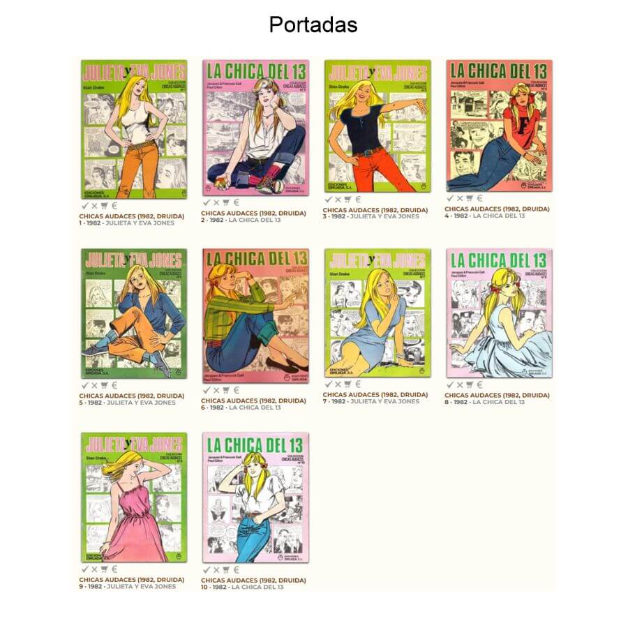 CHICAS AUDACES – 1982 - Druida - Colección Completa – 10 Tebeos En Formato PDF - Descarga Inmediata