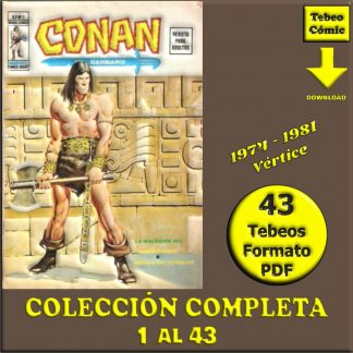 CONAN - The Barbarian - 1974 - Vol. 2 – Vértice - Colección Completa – 43 Tebeos En Formato PDF - Descarga Inmediata