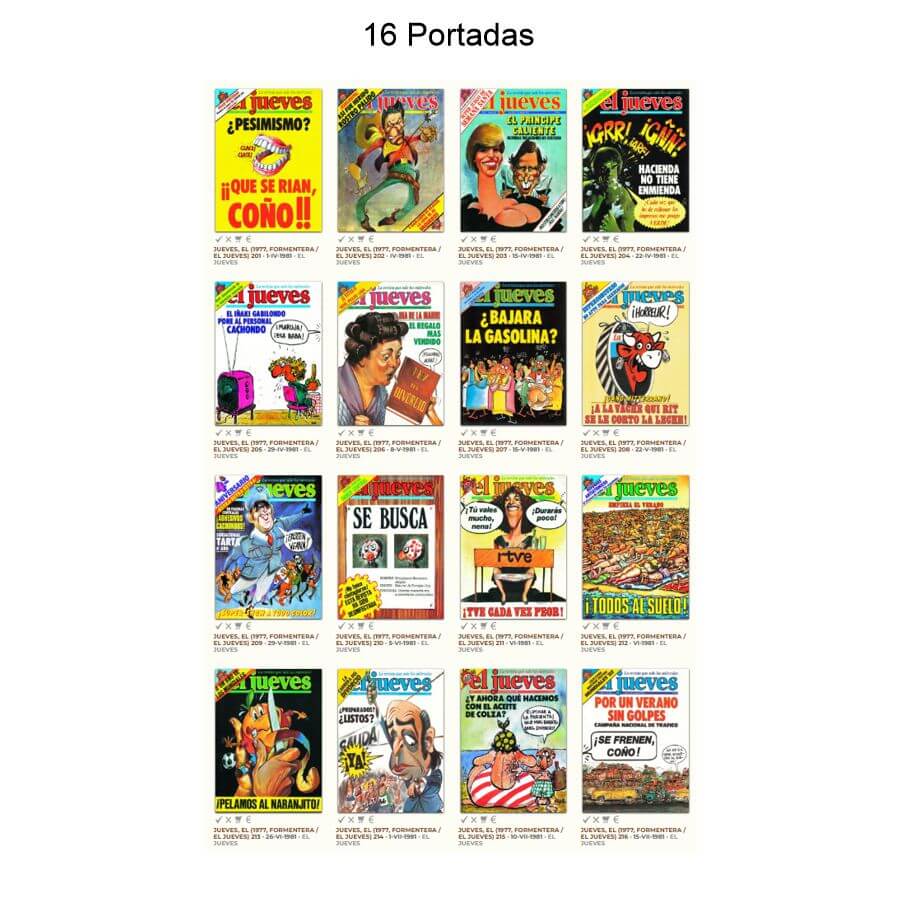 EL JUEVES – Año 1981 Completo – 51 Revistas En Formato PDF - Descarga Inmediata