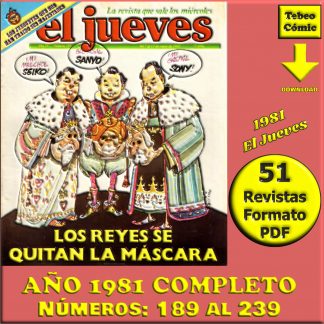 EL JUEVES – Año 1981 Completo – 51 Revistas En Formato PDF - Descarga Inmediata
