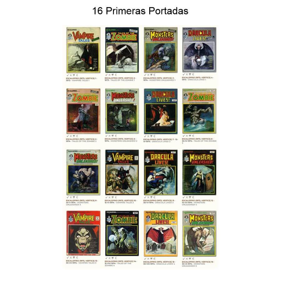 ESCALOFRIO - Historias Gráficas De Medianoche – Vértice 1973 – Colección Completa – 67 Tebeos En Formato PDF – Descarga Inmediata