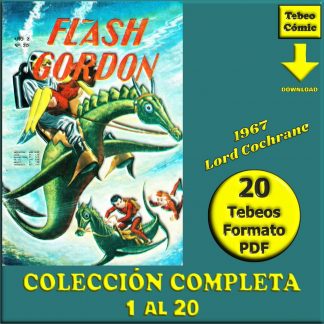FLASH GORDON - 1967 - Lord Cochrane – Colección Completa – 20 Tebeos En Formato PDF - Descarga Inmediata