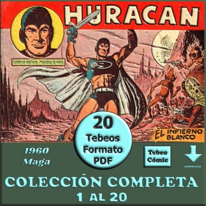 HURACAN - 1960 - Maga – Colección Completa – 20 Tebeos En Formato PDF - Descarga Inmediata