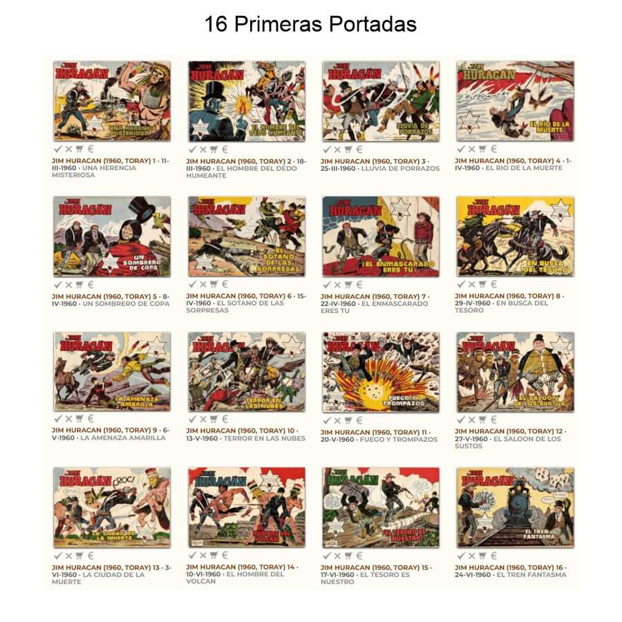 JIM HURACÁN – 1960 – Toray - Colección Completa – 56 Tebeos En Formato PDF - Descarga Inmediata