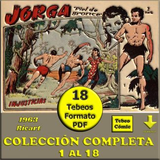 JORGA "PIEL DE BRONCE" - 1963 – Colección Completa – 18 Tebeos En Formato PDF - Descarga Inmediata