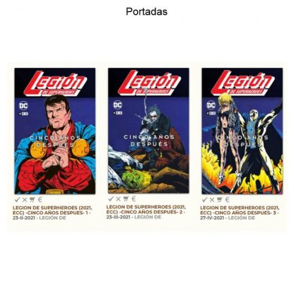 LEGIÓN DE SUPERHÉROES - 5 Años Después - 2021 – Colección Completa - 3 Tomos En Formato PDF - Descarga Inmediata