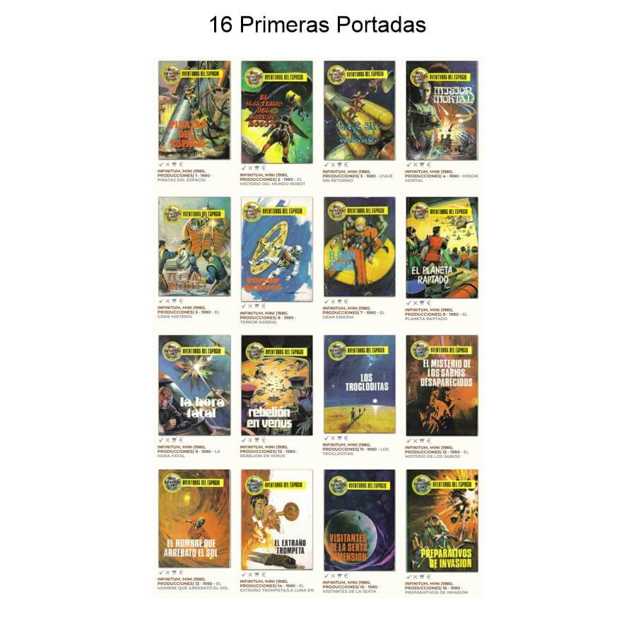 MINI INFINITUM - Aventuras Del Espacio – 1980 – Colección Completa – 52 Tebeos En Formato PDF - Descarga Inmediata