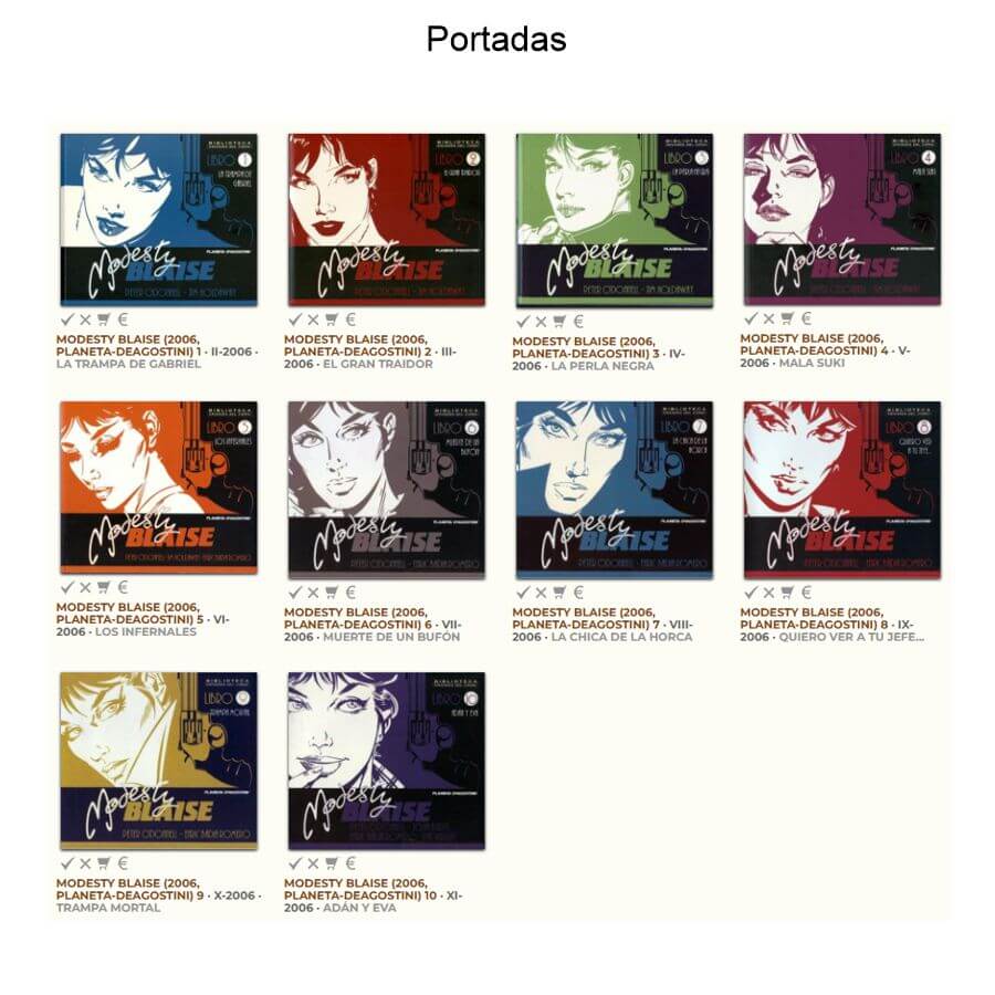 MODESTY BLAISE - 2006 - Planeta - Colección Completa - 10 Libros En Formato PDF - Descarga Inmediata