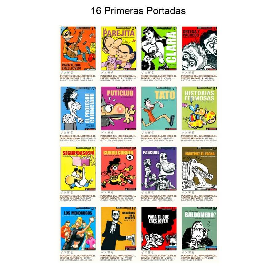 NUEVOS PENDONES DEL HUMOR – El Jueves - 2000 - Colección Completa De 60 Libros En Formato PDF - Descarga Inmediata