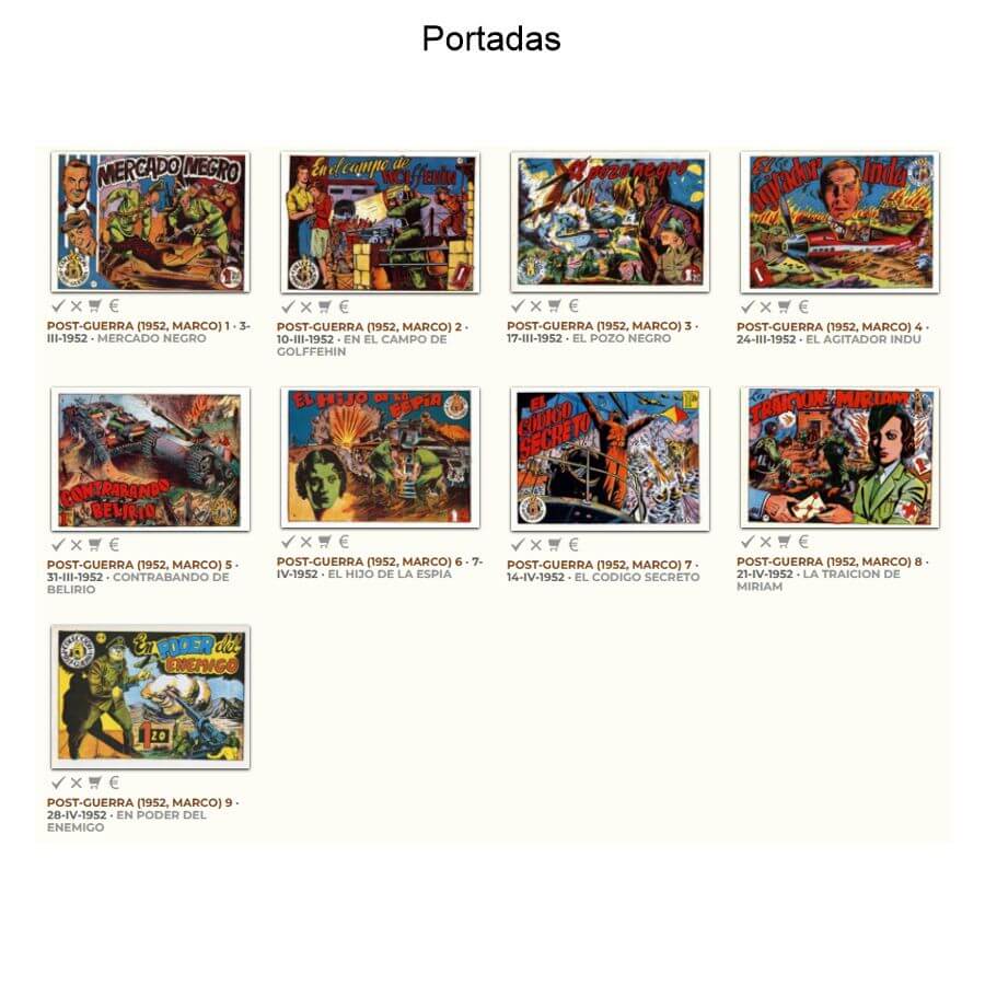 POST-GUERRA - 1952 - Marco – Colección Completa – 9 Tebeos En Formato PDF - Descarga Inmediata