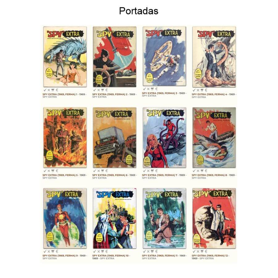 SPY EXTRA – 1969 - Ferma - Colección Completa – 12 Libros En Formato PDF - Descarga Inmediata