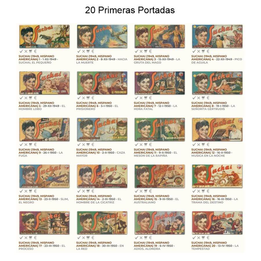 SUCHAI – El Pequeño Limpiabotas - 1949 - Colección Completa – 228 Tebeos En Formato PDF - Descarga Inmediata