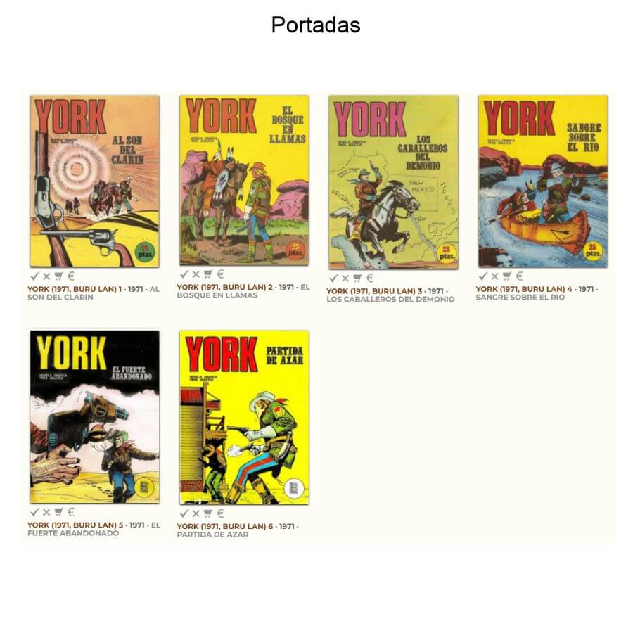 YORK - 1971 - Buru Lan – Colección Completa – 6 Libros En Formato PDF - Descarga Inmediata