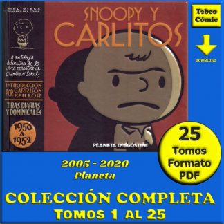 CARLITOS Y SNOOPY - Tiras Diarias y Dominicales - 2005 - Planeta – Colección Completa – 25 Tomos En Formato PDF - Descarga Inmediata