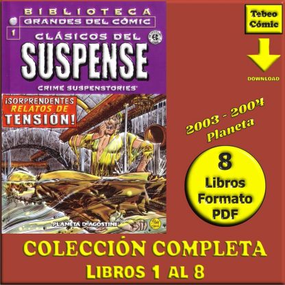 CLÁSICOS DEL SUSPENSE - 2003 - Planeta - Colección Completa - 8 Libros En Formato PDF - Descarga Inmediata