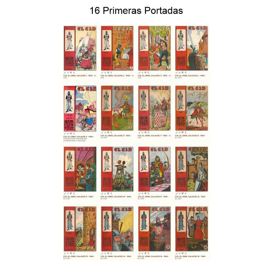EL CID - 1966 - Galaor - Colección Completa - 24 Tebeos En Formato PDF - Descarga Inmediata