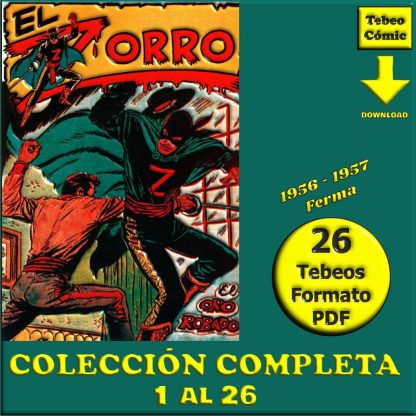 EL ZORRO - 1956 - Ferma - Colección Completa - 26 Tebeos En Formato PDF - Descarga Inmediata