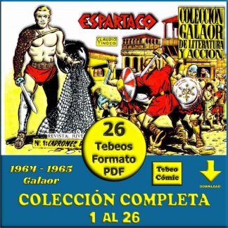 ESPARTACO - 1964 - Galaor - Colección Completa - 26 Tebeos En Formato PDF - Descarga Inmediata