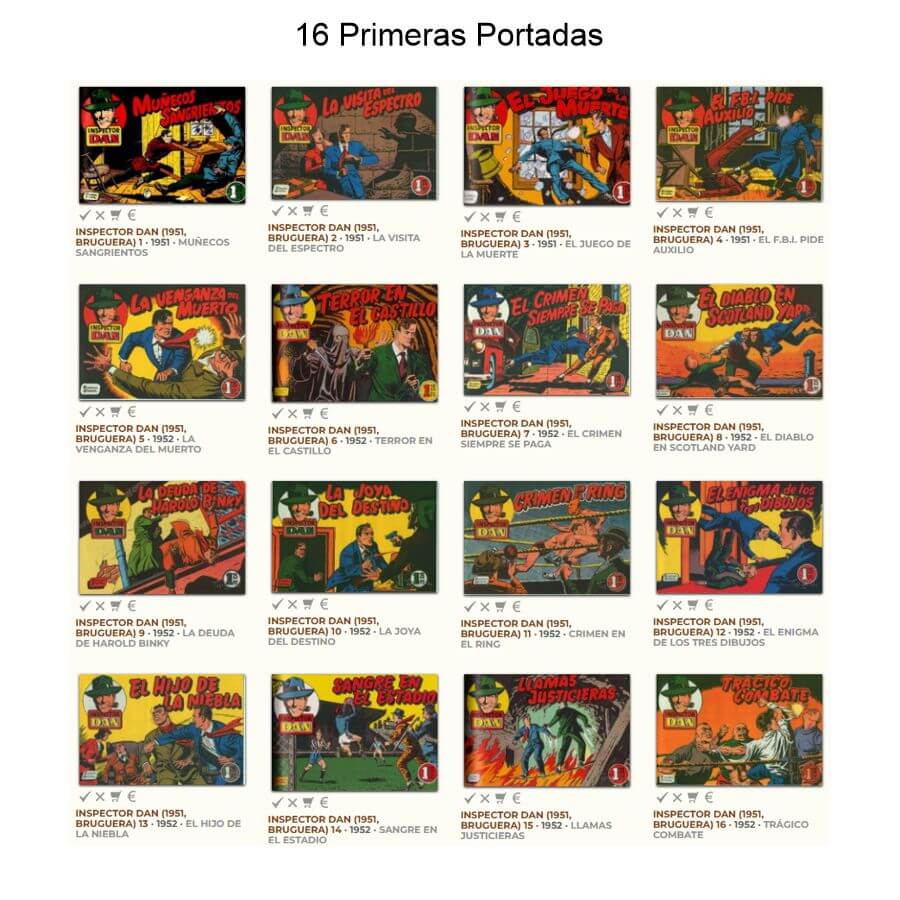 INSPECTOR DAN - 1951 - Colección Completa - 75 Tebeos En Formato PDF - Descarga Inmediata