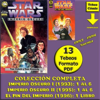 STAR WARS - Imperio Oscuro I Y II - 1993 - Norma - Colección Completa - 13 Tebeos En Formato PDF - Descarga Inmediata