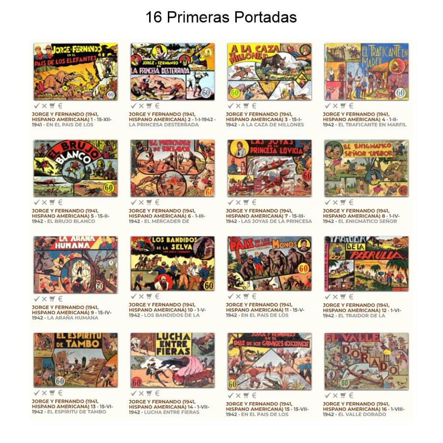 JORGE Y FERNANDO – 1941 - Colección Completa – 95 Tebeos En Formato PDF - Descarga Inmediata