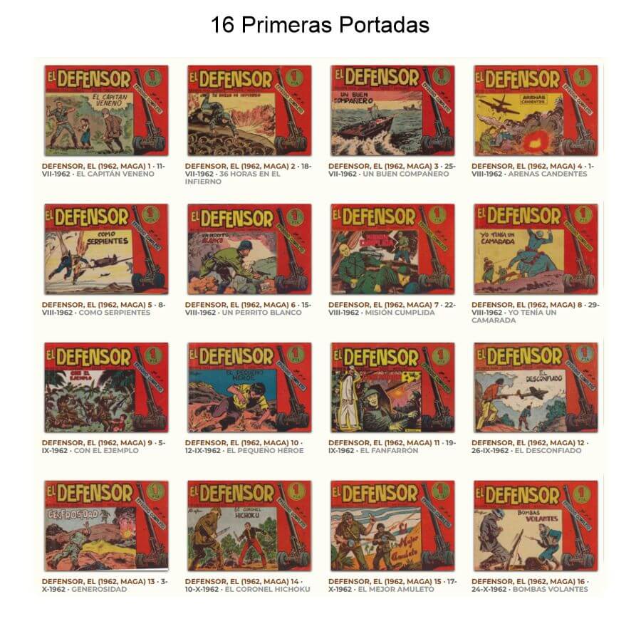 EL DEFENSOR – 1962 - Colección Completa – 26 Tebeos En Formato PDF - Descarga Inmediata