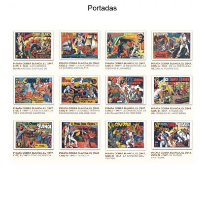 EL PIRATA COBRA BLANCA - 1947 - Colección Completa - 12 Tebeos En Formato PDF - Descarga Inmediata